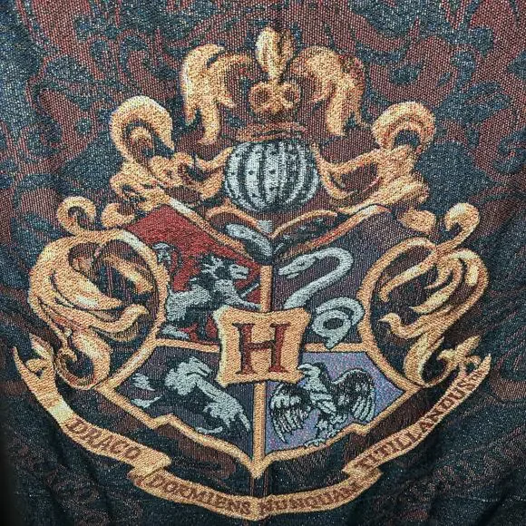 Harry Potter Hogwarts Metallic Woven Throw Blanket - Picture 3 of 5